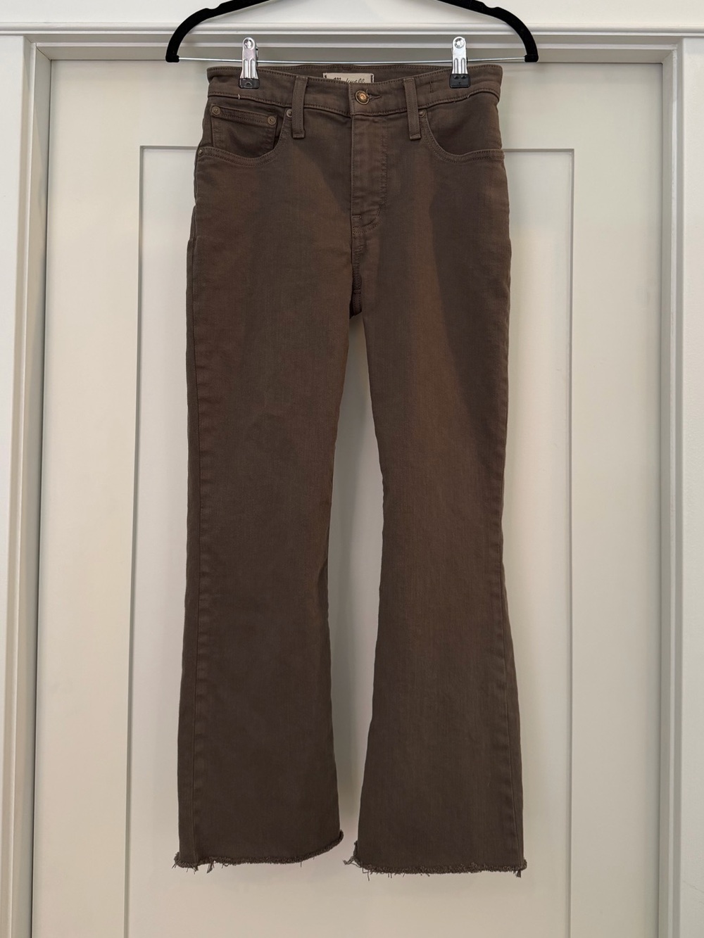 Madewell Brown Cropped Flare Jeans